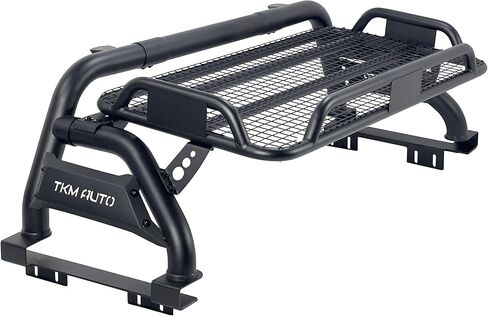 Sport Bar Roll Bar Black Steel with Cargo Basket (Mid Size Truck) in Saudi Arabia