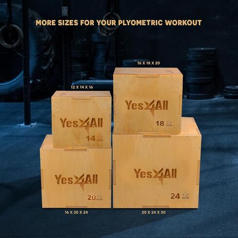 Yes4AllWooden Plyo Box قابل للتعديل in Kuwait