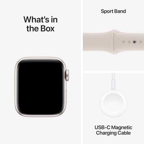 Apple Watch SE (2nd Gen) [GPS + Cellular 40mm] Smartwatch with Starlight Aluminum Case with Starlight Sport Band S/M. Fitness & Sleep Tracker, Crash Detection, Heart Rate Monitor in Saudi Arabia