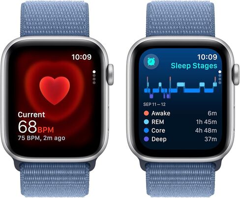 Apple Watch SE (2nd Gen) [GPS + Cellular 40mm] Smartwatch with Starlight Aluminum Case with Starlight Sport Band S/M. Fitness & Sleep Tracker, Crash Detection, Heart Rate Monitor in Saudi Arabia