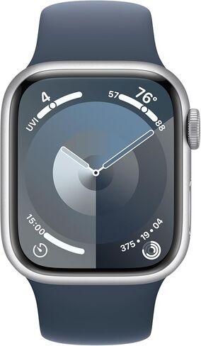 Apple Watch Series 9 [GPS + Cellular 41mm] Smartwatch with Starlight Aluminum Case with Starlight Sport Band S/M. Fitness Tracker, ECG Apps, Always-On Retina Display in Saudi Arabia