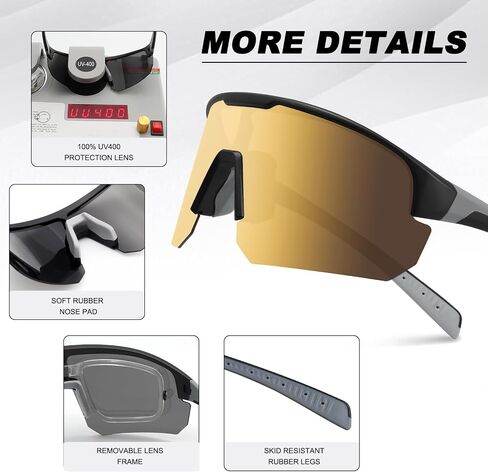 BangLong Polarized Baseball Sunglasses for Men Women,Youth Sun Glasses Lightweight Frame UV400 Sports Cycling Unisex Adult. in Saudi Arabia