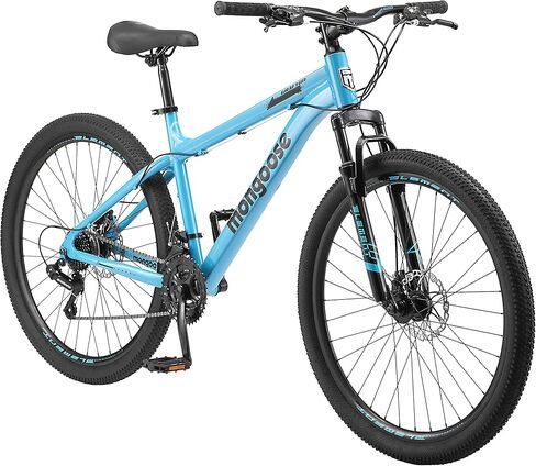 دراجة جبلية Mongoose Grafton للبالغين، ذات ذيل صلب، مجموعة دفع 21 سرعة، إطار من الألومنيوم مقاس 17 بوصة، عجلات مقاس 26-27.5 بوصة in Kuwait
