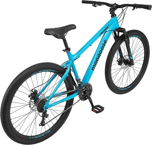 دراجة جبلية Mongoose Grafton للبالغين، ذات ذيل صلب، مجموعة دفع 21 سرعة، إطار من الألومنيوم مقاس 17 بوصة، عجلات مقاس 26-27.5 بوصة in Kuwait