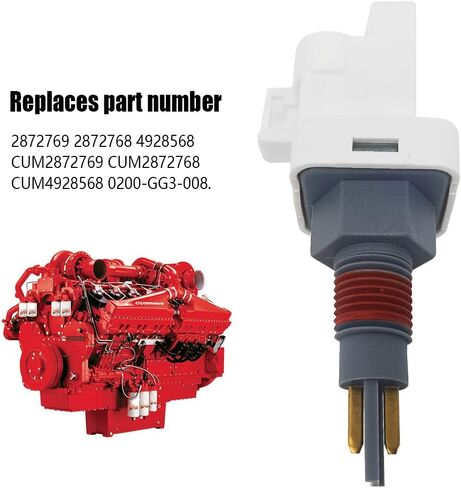 مستشعر مستوى السائل ONUNIQ 2872769 المتوافق مع محرك Cummins QSK50 يستبدل 2872768 4928568 CUM2872769 CUM2872768 CUM4928568 0200-GG3-008 in Kuwait