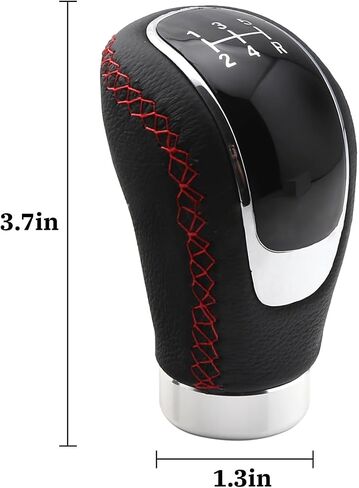5 Speed Shift Knob, Weighted Manual Gear Shifter Knobs, Leather Gear Shifting Handle, Automotive Manual Universal Transmission, Interior Automatic Replacement Parts (Black) in Saudi Arabia
