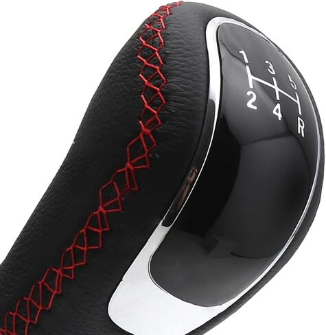 5 Speed Shift Knob, Weighted Manual Gear Shifter Knobs, Leather Gear Shifting Handle, Automotive Manual Universal Transmission, Interior Automatic Replacement Parts (Black) in Saudi Arabia