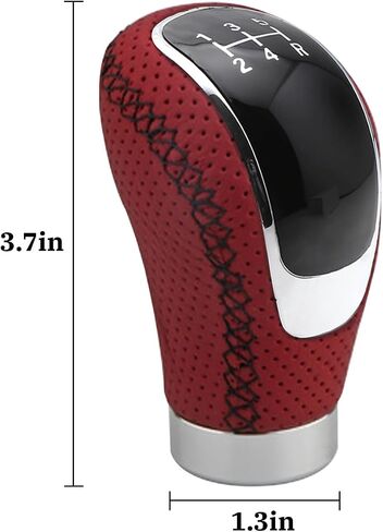 5 Speed Shift Knob, Weighted Manual Gear Shifter Knobs, Leather Gear Shifting Handle, Automotive Manual Universal Transmission, Interior Automatic Replacement Parts (Black) in Saudi Arabia