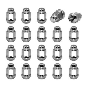 20PCS 1.4 inch Chrome 14x1.5 Closed End Bulge Acorn Lug Nuts - Cone Seat - 19mm Hex Wheel Lug Nut Compatible with Accord Civic Element HR-V Escape Sierra