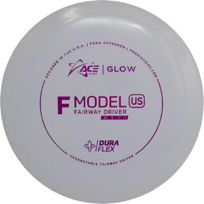 Ace Line Glow DuraFlex F Model US Fairway Driver Golf Disc [Colors May Vary]