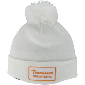Zephyr NCAA مرخص رسميًا من Pom Beanie Patch Brick White