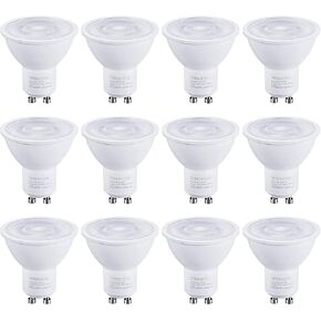 TORCHSTAR 12-Pack GU10 LED Bulbs Dimmable, 500LM 50W Halogen Equivalent, 4000K Cool White, 40° Beam Angle MR16 Spot Light Bulb for Recessed Lighting Track Lighting, UL & Energy Star Listed