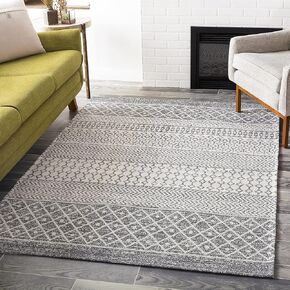 Livabliss Tirian Bohemian Moroccan Area Rug,7'7" x 10'2",Charcoal