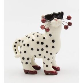 Cosmos Gifts Fine Ceramic Fashion High Heels Whiskered Cat with Sunglasses Figurine by Amy Lacombe, 3.25"