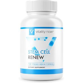 Stem Cell Renew | Boost Your Natural Supply of Stem Cells to Strengthen Mental Sharpness, Help Slow Signs of Aging and Restore Youthful Energy - Created by NASA Scientist | 1-Month Supply (60 count)