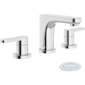 Symmons Identity Widespread Two-Handle Bathroom Faucet with Push Pop Drain (1.0 GPM), Polished Chrome