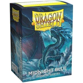 Dragon Shield 100 Count Standard Size Matte Card Sleeves (100 Standard Size Sleeves, Matte Midnight Blue)