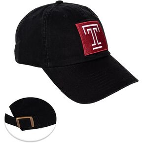 Desert Cactus Temple University Baseball Hat TU Owls Brimmed Embroirderd Hats Cap Adjustable Cloth Strap Adult (Style C) Black