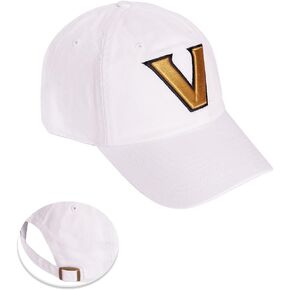 Desert Cactus Vanderbilt University Baseball Hat Commodores VU Brimmed Embroirderd Hats Cap Adjustable Cloth Strap Adult (Style D1) White