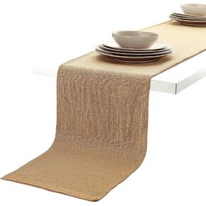 12 x 108 Inch Rustic Jute Table Runners and Placemats Bulk, Farmhouse Style Party, for Western Wedding Table Decorations, Holiday, Kitchen Coffee Table Decorative Covers