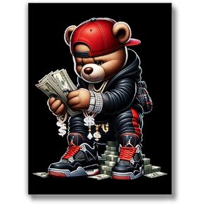 Hypebeast Room Decor (UNFRAMED 12 x 16) Michael Jordan Shoes Sneaker Poster Sneakerhead Posters Air Jordans Teen Boy Room Girl Room Wall Art Prints Bedroom, Dorm, Desk - Hip Hop Urban Red Bear