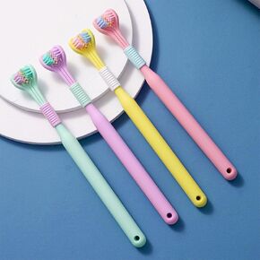 1Pc Three-Sided Soft Hair Toothbrush, Effective Wrap-Around Design, Deeply and Thoroughly to Clean Teeth and Gums, Manual Toothbrushes Suitable for Adults and Children Oral Care, Manual Toothbrushes
