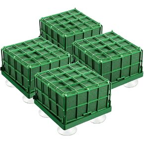 Floral Foam Cage, 4 Pcs Foam Holder for Fresh Flowers Artificial Flowers, Light Floral Foam Holders for Flower Arrangement Party Wedding Dinner Decorations（Retangle）