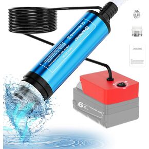 Cordless Submersible Water Pump For Milwaukee M18 18V Battery,400GPH Portable Transfer Water Pump for Camping Tub Garden RV Pond Draining Job Sites(No Battery)