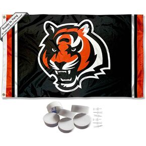 Cincinnati Bengals Logo Banner and Tapestry Wall Tack Pads
