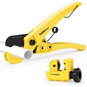 Inside Pipe Cutter for PVC Pipe, Cutter Tool Set with Scale Adjustable Depth Gauge, 5PCS Saw Blades and Hex Shank, Internal Plastic ABS Pipe Cutter Set