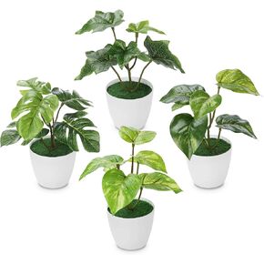 3 Pcs Fake Potted Plants, Artificial Plants for Home Room Shelf Office Desk Indoor Decor