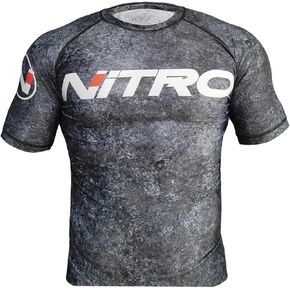 Rash Guard - Short Sleeve (Gray) Brazilian Jiu Jitsu Compression Shirt