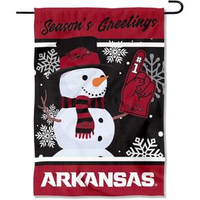 Arkansas Razorbacks Holiday Winter Snow Garden Banner Flag