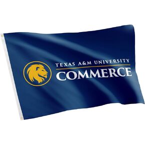Desert Cactus Texas A&M University Commerce Flag TAMUC Lions Banners 100% Polyester Indoor Outdoor 3x5 feet Flags (Style 2)