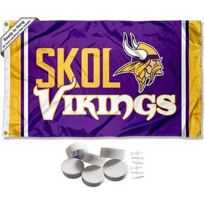 Minnesota Vikings SKOL Banner and Tapestry Wall Tack Pads