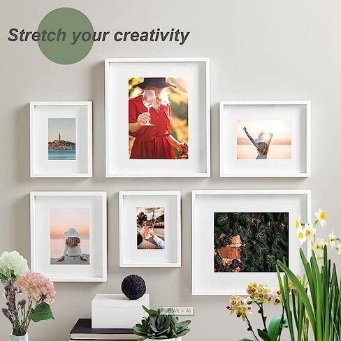 مجموعة إطارات صور BOANKODU مقاس 10 × 12 مكونة من قطعتين، مصنوعة من البلاستيك الشفاف عالي الدقة مقاس 7 × 9 مع حصيرة أو 10 × 12 بدون حصيرة، إطارات صور مثبتة على الحائط، أبيض in Saudi Arabia