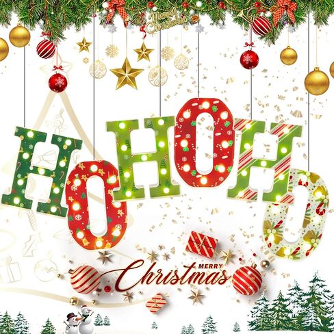 Christmas Decorations-Light Up Letters, 3 LED Marquee Letters JOY Sign, Battery Powered LED Letter Lights for Xmas Home, Christmas Table, Wall Decor, Fireplace in Saudi Arabia