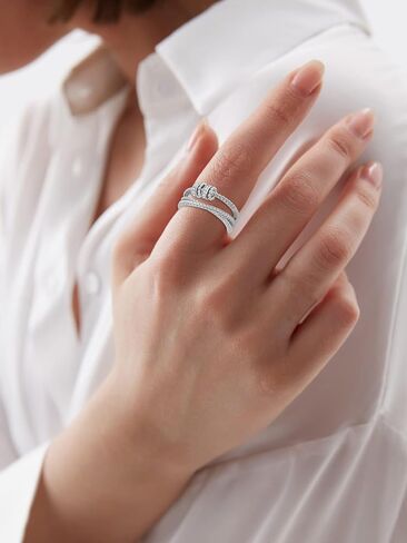 Your Always Charm To My Daughter Ring Highs and Lows Rings for Women Double Wave Rings Inspirational Rings for Daughter from Mom in Saudi Arabia