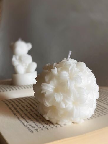 Soy Candles Scented Candle Hyacinth Flower Candle Decorative Candles for Home Decor Bathroom Glasshouse Aesthetic Candle for Photo Prop Bath Yoga Freesia(White) in Saudi Arabia