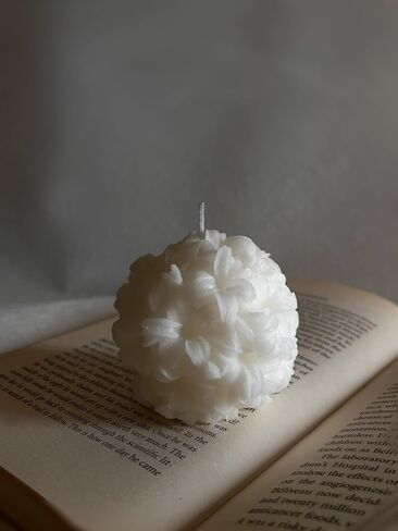 Soy Candles Scented Candle Hyacinth Flower Candle Decorative Candles for Home Decor Bathroom Glasshouse Aesthetic Candle for Photo Prop Bath Yoga Freesia(White) in Saudi Arabia