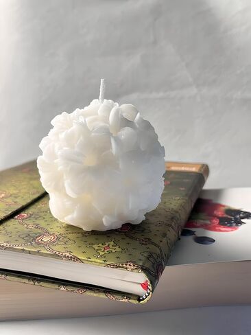 Soy Candles Scented Candle Hyacinth Flower Candle Decorative Candles for Home Decor Bathroom Glasshouse Aesthetic Candle for Photo Prop Bath Yoga Freesia(White) in Saudi Arabia
