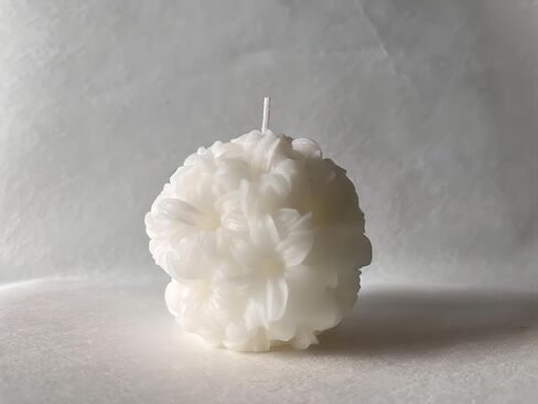 Soy Candles Scented Candle Hyacinth Flower Candle Decorative Candles for Home Decor Bathroom Glasshouse Aesthetic Candle for Photo Prop Bath Yoga Freesia(White) in Saudi Arabia
