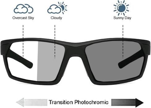 Wrap Around Photochromic full lens Reading Glasses for Mens Square safety Sports Transition Sunglasses Readers in Saudi Arabia