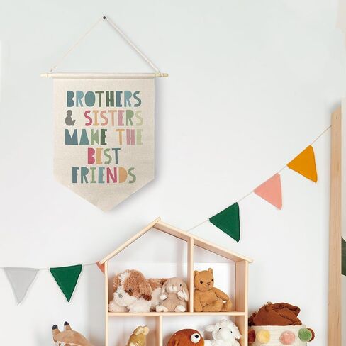 Qpenm Mental Health Sign Hanging Wall Canvas Banner, Boho Motivational Hanging Pennant Flag Prints, Positive Quote Home Wall Decor, Office Decorations for Work poster&prints in Kuwait