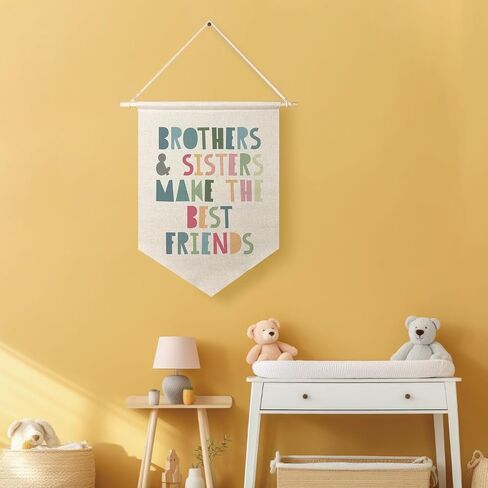 Qpenm Mental Health Sign Hanging Wall Canvas Banner, Boho Motivational Hanging Pennant Flag Prints, Positive Quote Home Wall Decor, Office Decorations for Work poster&prints in Kuwait
