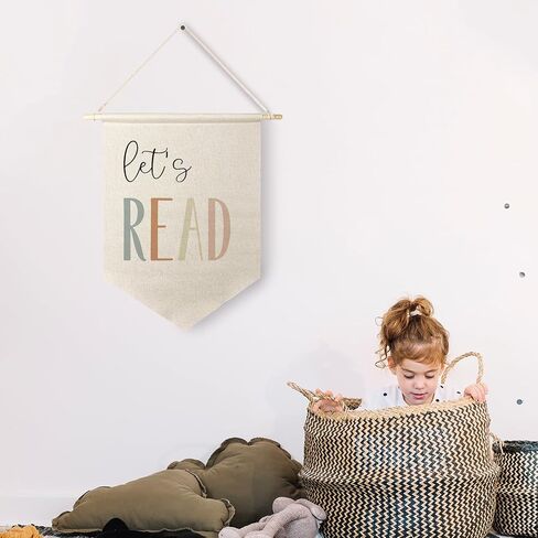 Qpenm Mental Health Sign Hanging Wall Canvas Banner, Boho Motivational Hanging Pennant Flag Prints, Positive Quote Home Wall Decor, Office Decorations for Work poster&prints in Kuwait