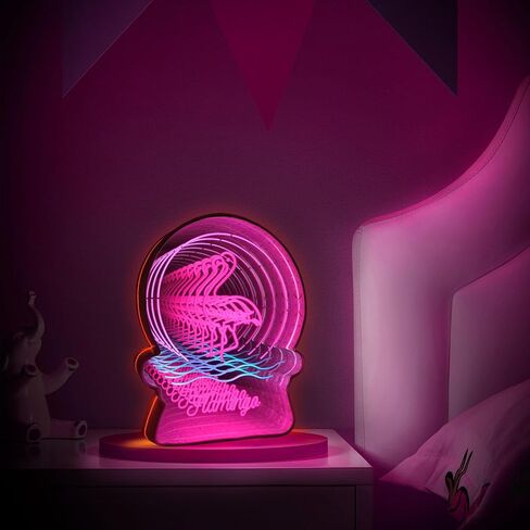 3D Infinity Mirror Light Tunnel Light LED Night Light Decoration Abyss Neon Modern Style Home Studio Decoration Cosmetic Mirror Gift Halloween Party Decoration Birthday (Cat) in Saudi Arabia