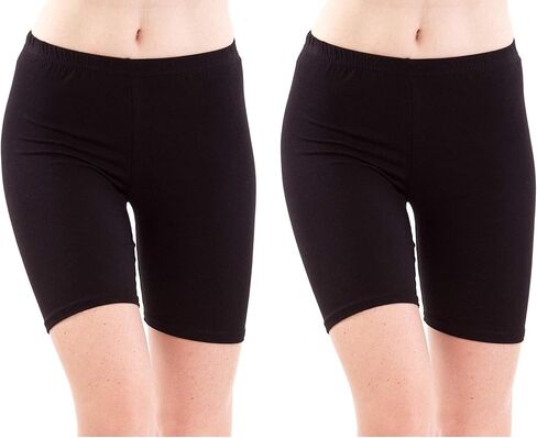 Slip Shorts for Under Dresses, 2 Bike or Biker Spandex Shorts for Yoga Workout in Saudi Arabia