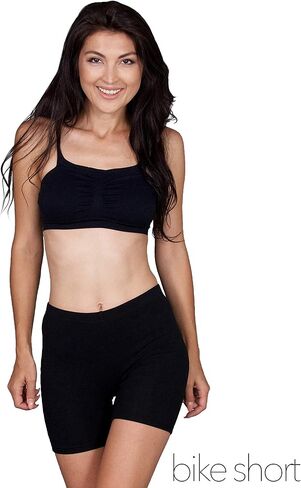 Slip Shorts for Under Dresses, 2 Bike or Biker Spandex Shorts for Yoga Workout in Saudi Arabia