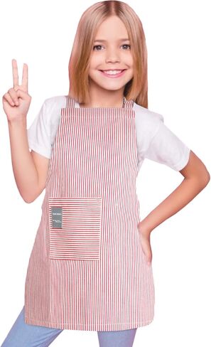 Kids Apron, Toddler Cotton Adjustable Bib Chef Apron with Pocket, For Children Age 2 to 5 years, Boys Girls in Saudi Arabia